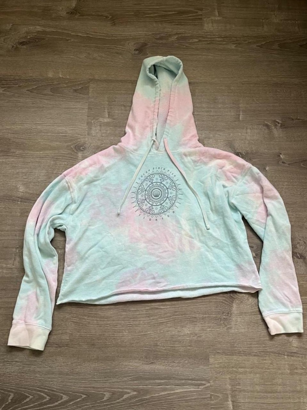 Emi Florida Cocoa Beach Pier cropped hoodie